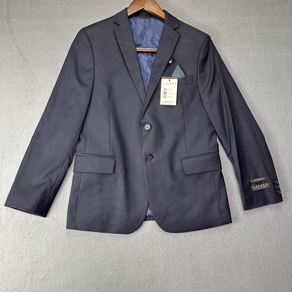 Ralph Lauren Big Boy's 16 R Blue Bloxbury Suit Jacket NEW $110 BXBU11QT0002